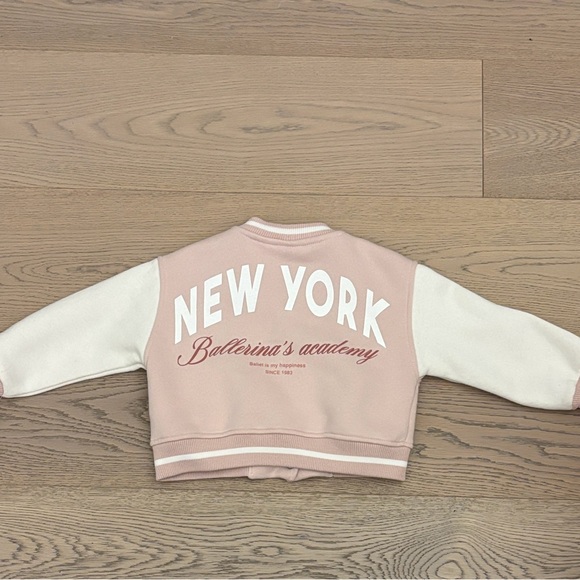 Zara Pink and White Kids Jacket - Picture 2 of 4
